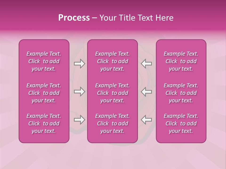 A Red Rose On A Pink Background With Rays PowerPoint Template