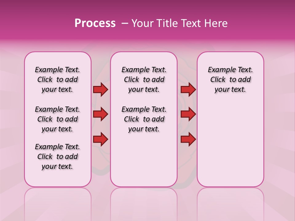 A Red Rose On A Pink Background With Rays PowerPoint Template