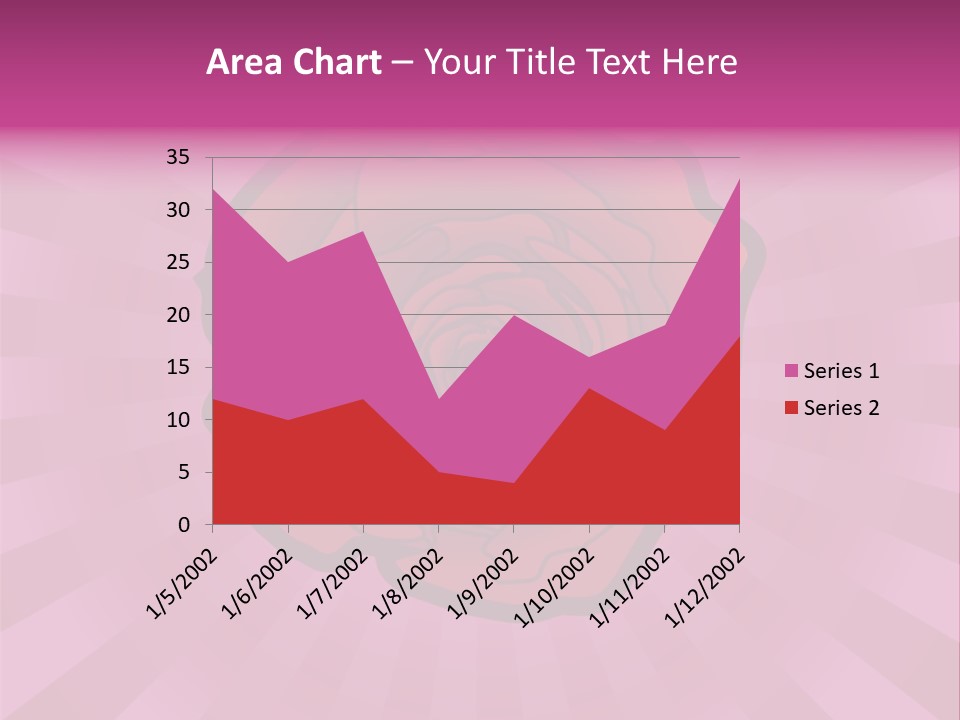 A Red Rose On A Pink Background With Rays PowerPoint Template