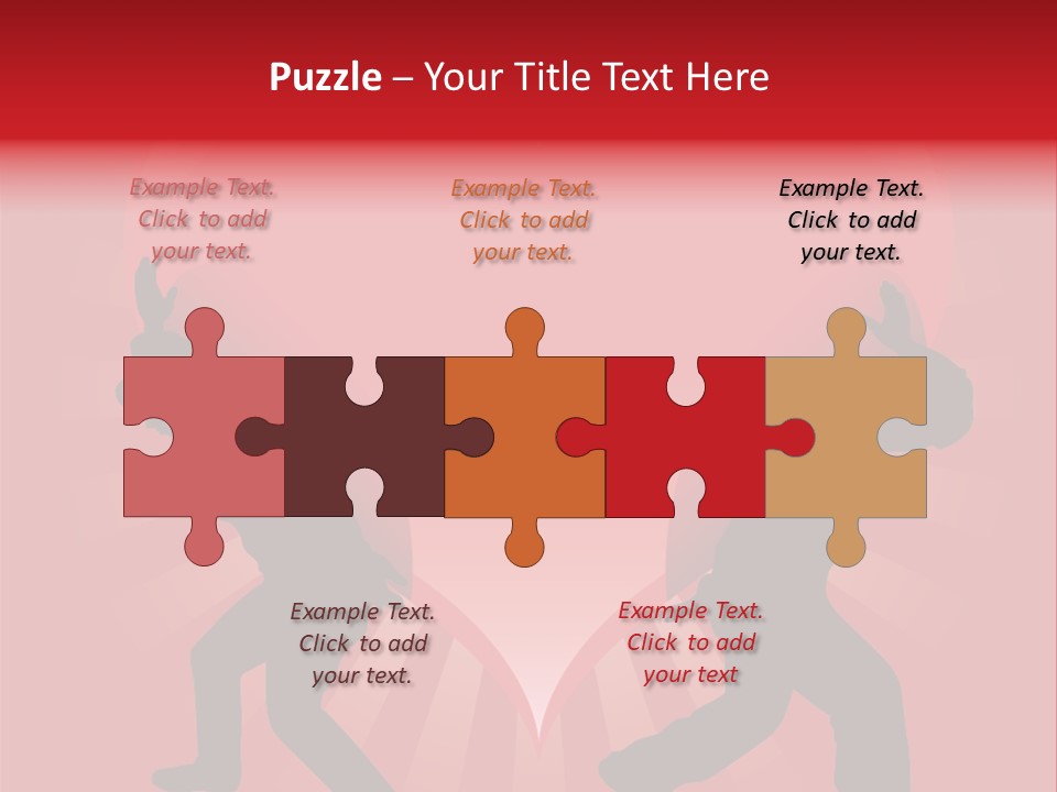 A Silhouette Of A Man And A Woman Dancing In Front Of A Heart PowerPoint Template