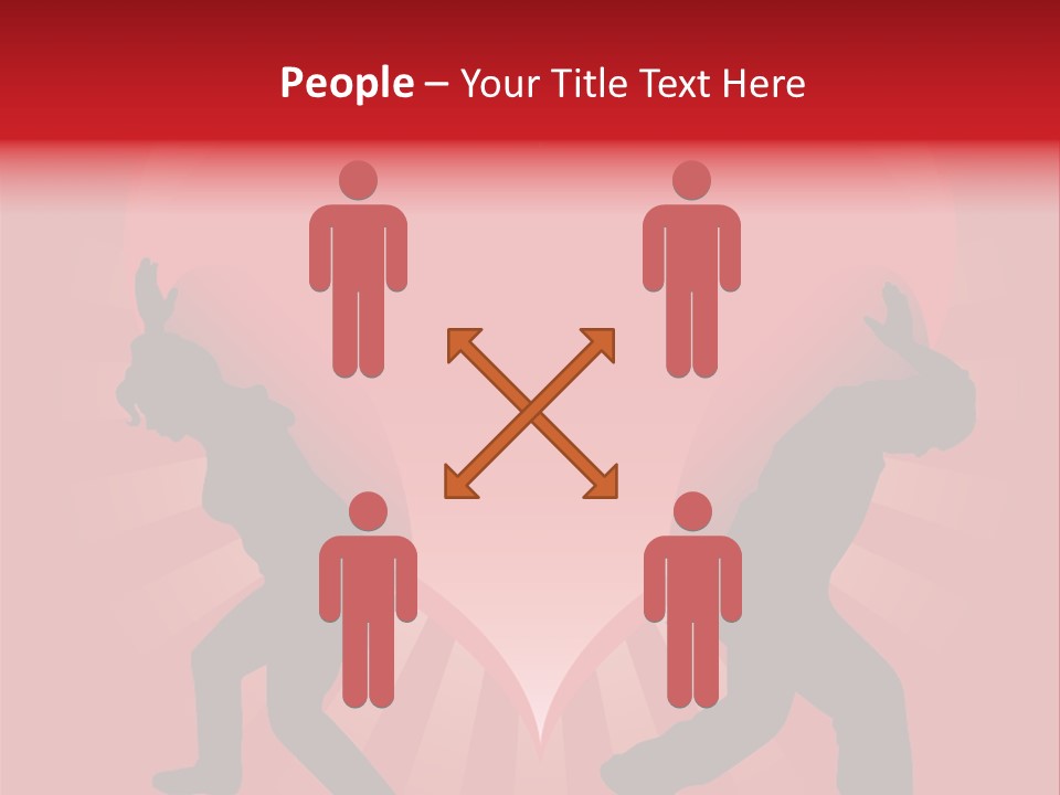 A Silhouette Of A Man And A Woman Dancing In Front Of A Heart PowerPoint Template