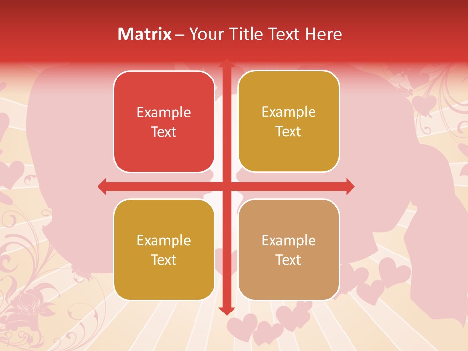 A Couple Kissing With Hearts In The Background PowerPoint Template
