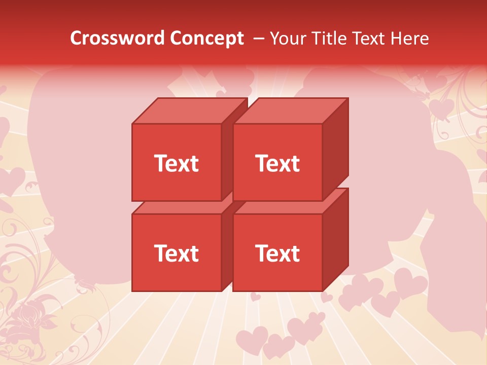 A Couple Kissing With Hearts In The Background PowerPoint Template