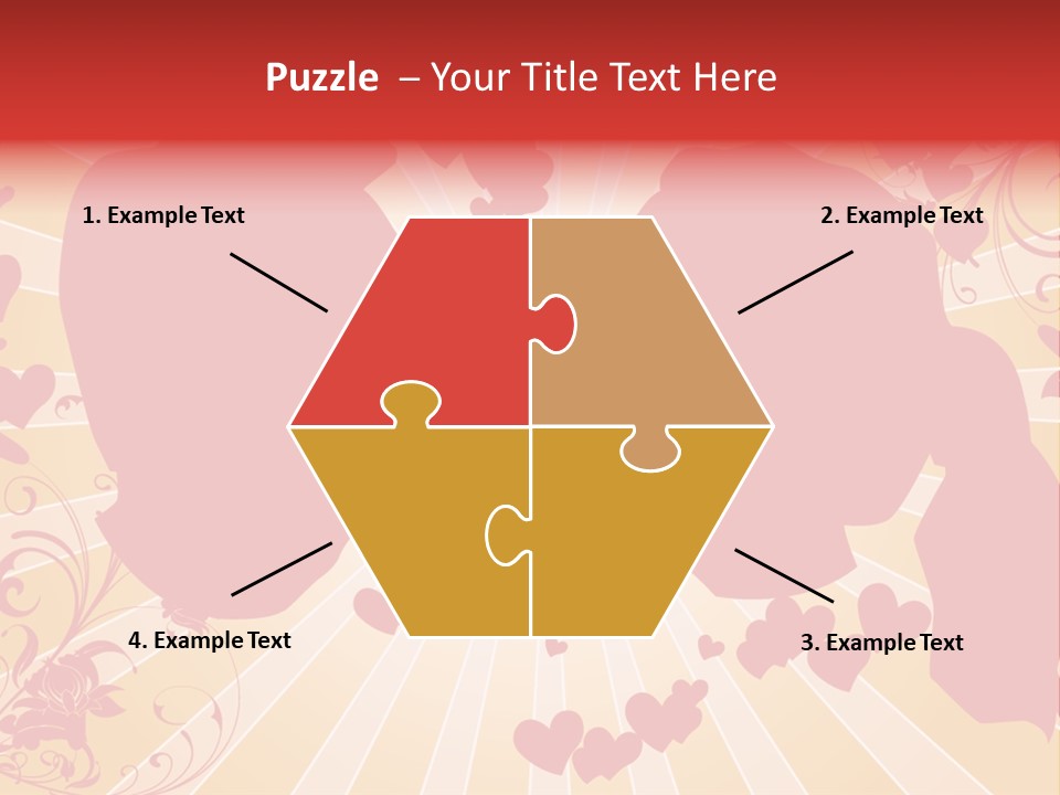 A Couple Kissing With Hearts In The Background PowerPoint Template