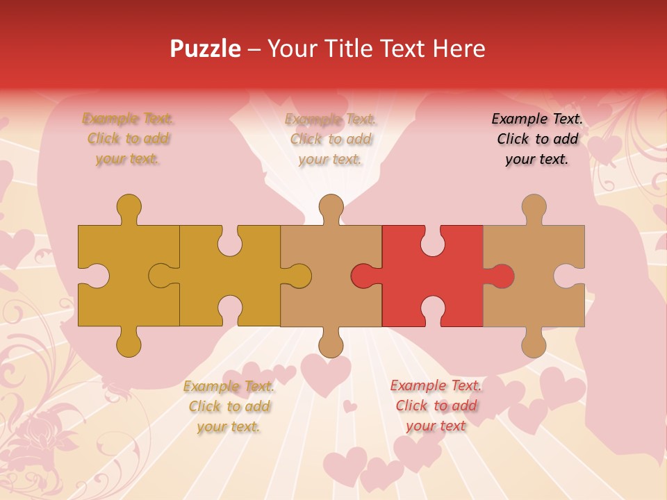 A Couple Kissing With Hearts In The Background PowerPoint Template