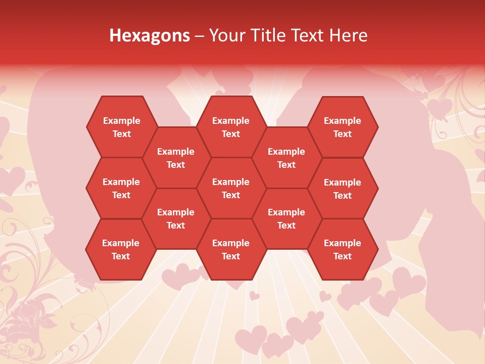 A Couple Kissing With Hearts In The Background PowerPoint Template