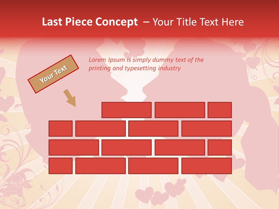 A Couple Kissing With Hearts In The Background PowerPoint Template