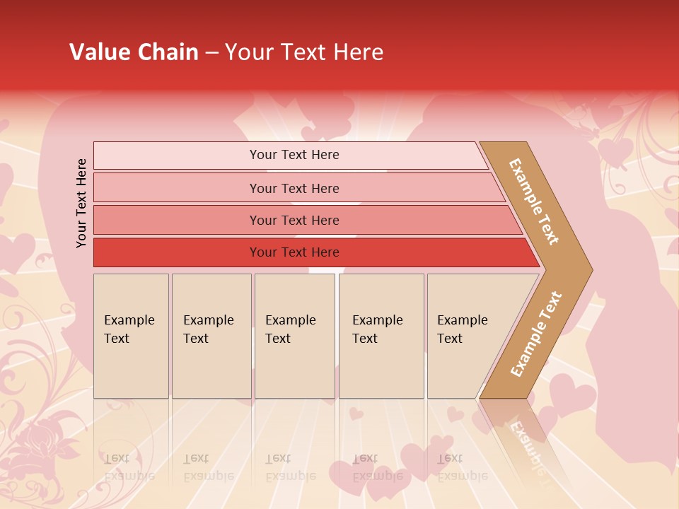 A Couple Kissing With Hearts In The Background PowerPoint Template