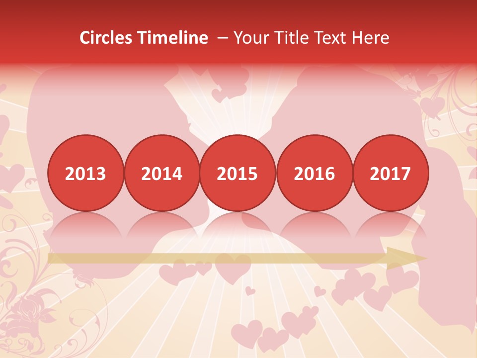 A Couple Kissing With Hearts In The Background PowerPoint Template