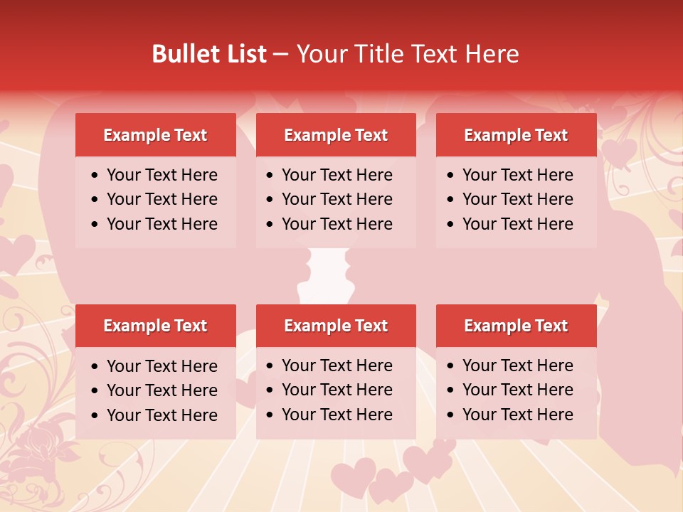 A Couple Kissing With Hearts In The Background PowerPoint Template