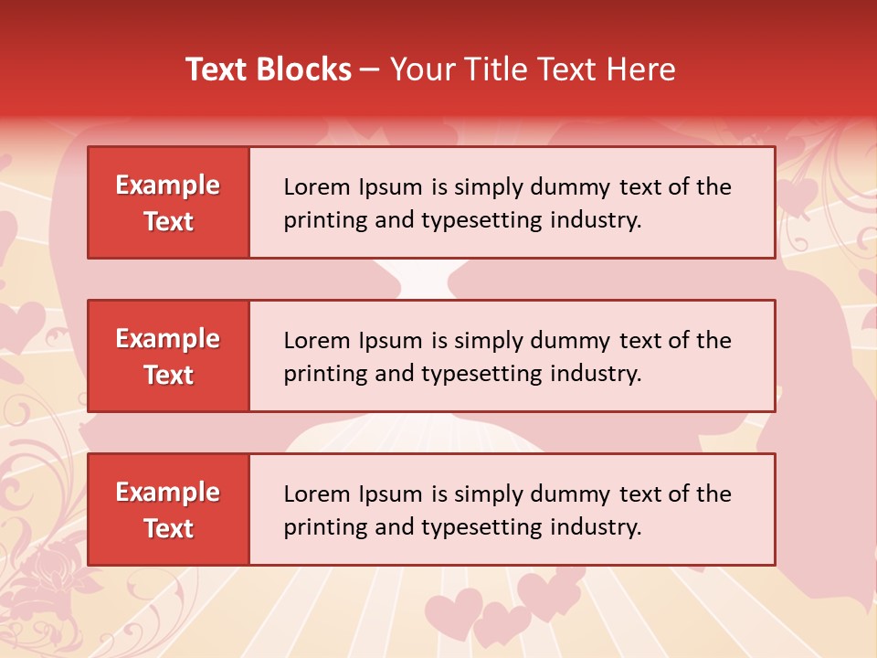 A Couple Kissing With Hearts In The Background PowerPoint Template