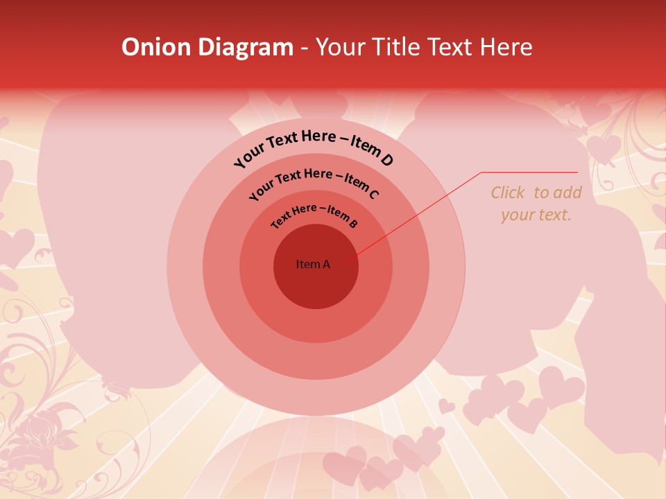 A Couple Kissing With Hearts In The Background PowerPoint Template