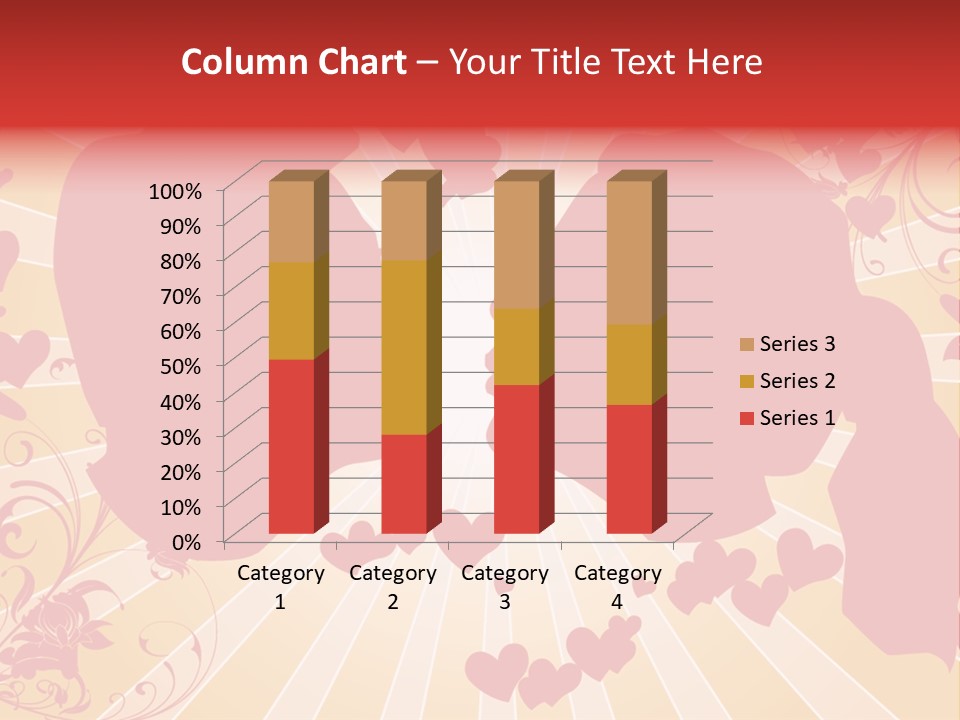 A Couple Kissing With Hearts In The Background PowerPoint Template