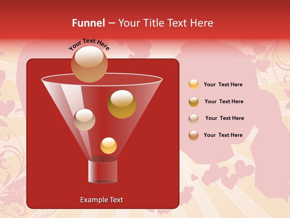 A Couple Kissing With Hearts In The Background PowerPoint Template