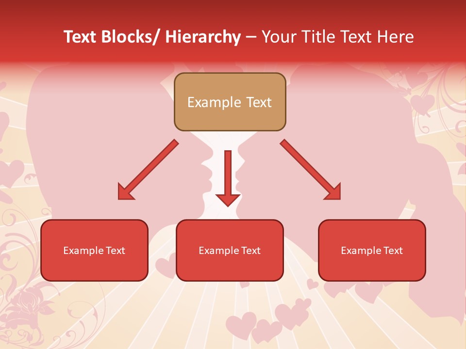 A Couple Kissing With Hearts In The Background PowerPoint Template