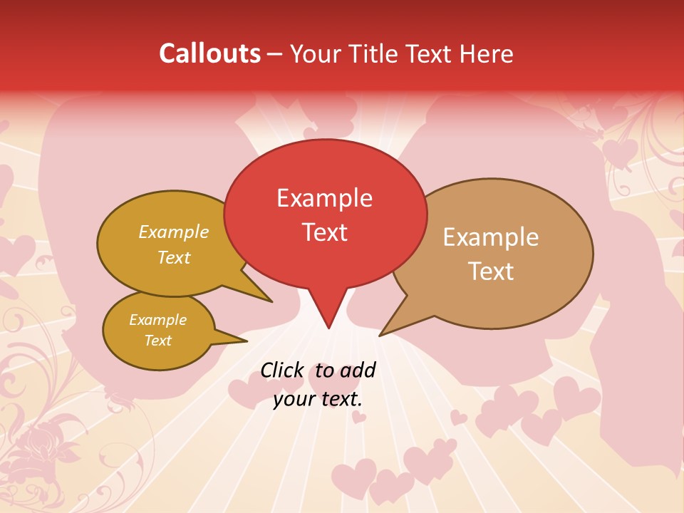A Couple Kissing With Hearts In The Background PowerPoint Template