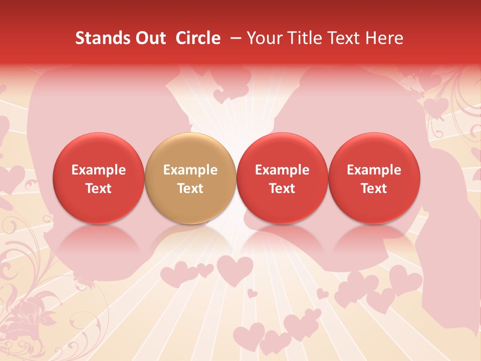 A Couple Kissing With Hearts In The Background PowerPoint Template