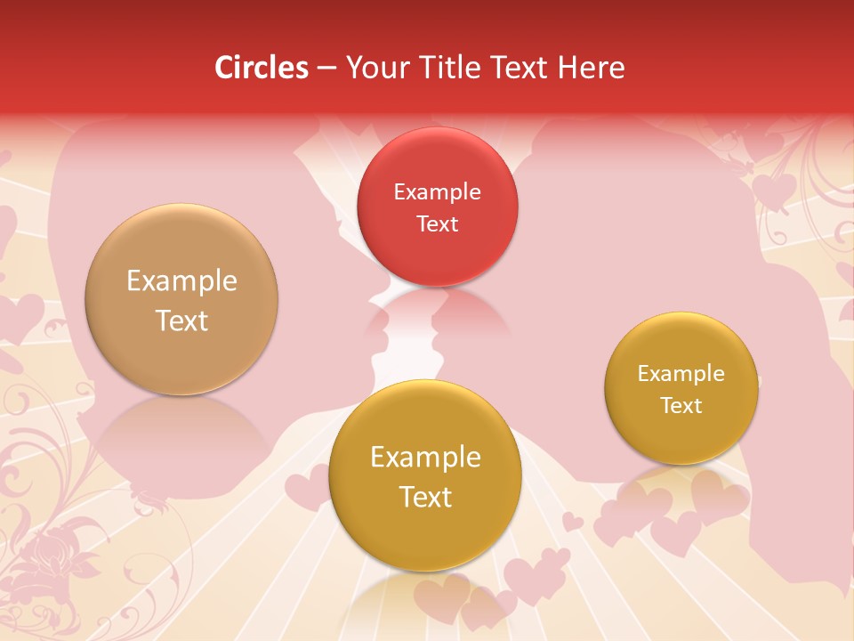 A Couple Kissing With Hearts In The Background PowerPoint Template