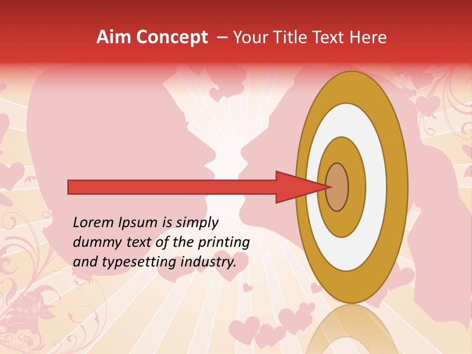 A Couple Kissing With Hearts In The Background PowerPoint Template