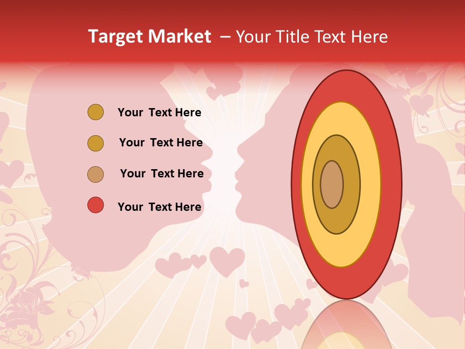 A Couple Kissing With Hearts In The Background PowerPoint Template