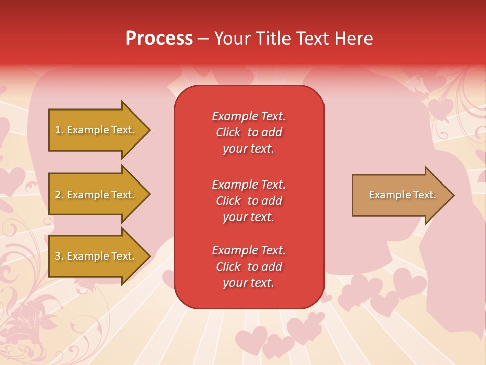 A Couple Kissing With Hearts In The Background PowerPoint Template