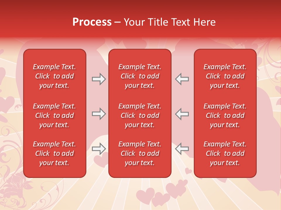 A Couple Kissing With Hearts In The Background PowerPoint Template