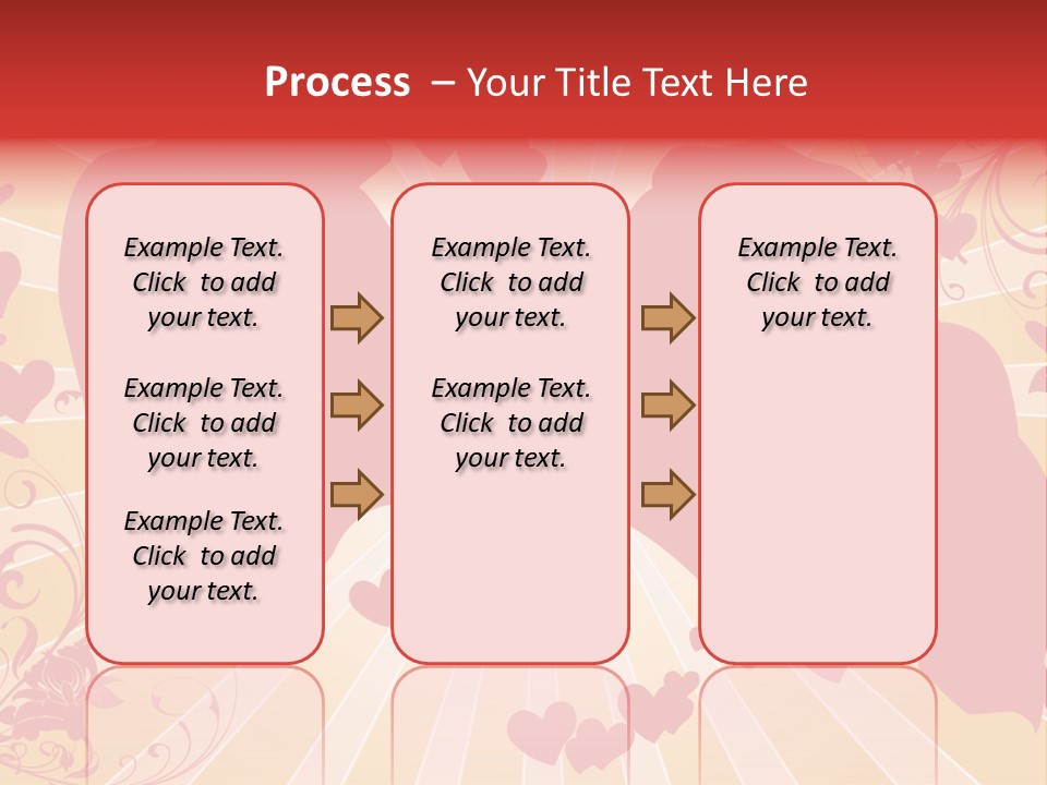 A Couple Kissing With Hearts In The Background PowerPoint Template