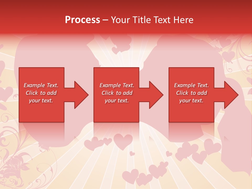 A Couple Kissing With Hearts In The Background PowerPoint Template