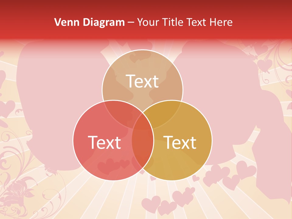 A Couple Kissing With Hearts In The Background PowerPoint Template