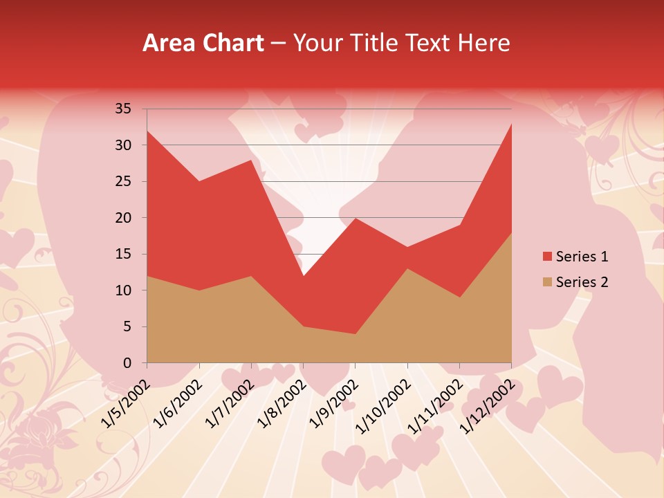 A Couple Kissing With Hearts In The Background PowerPoint Template