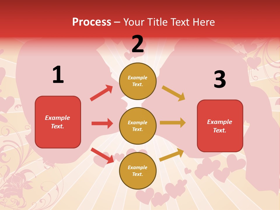 A Couple Kissing With Hearts In The Background PowerPoint Template