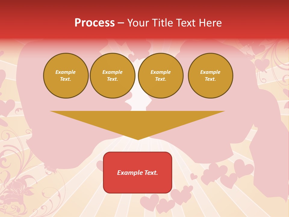 A Couple Kissing With Hearts In The Background PowerPoint Template