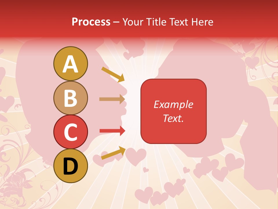 A Couple Kissing With Hearts In The Background PowerPoint Template