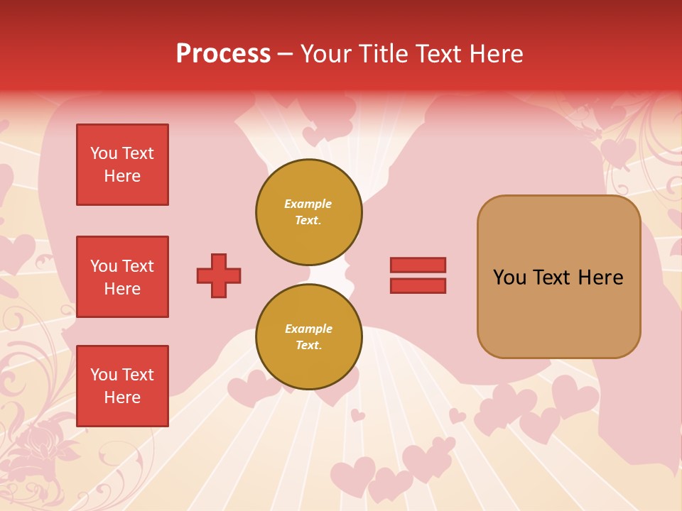 A Couple Kissing With Hearts In The Background PowerPoint Template