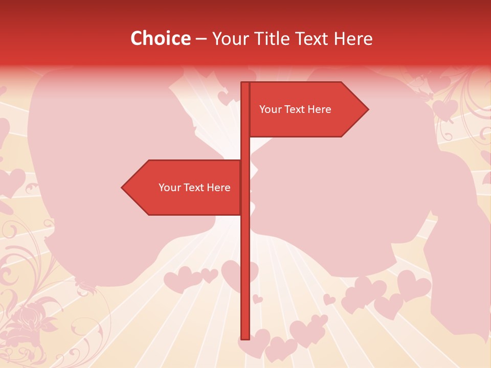 A Couple Kissing With Hearts In The Background PowerPoint Template