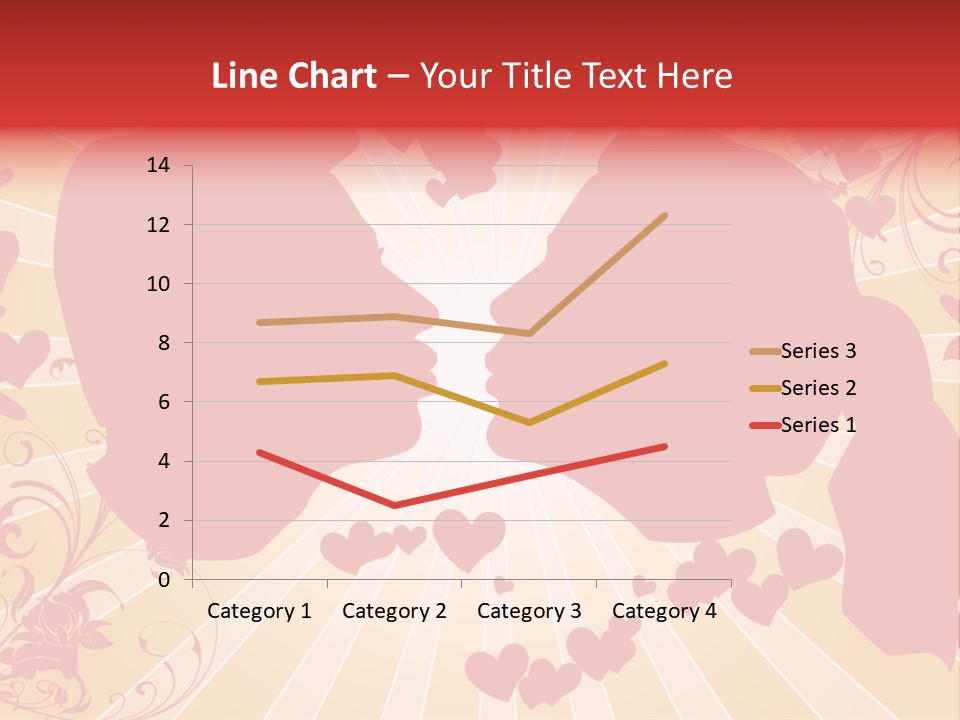 A Couple Kissing With Hearts In The Background PowerPoint Template
