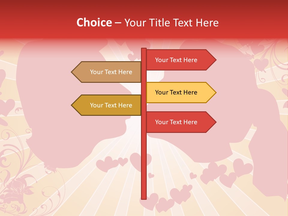 A Couple Kissing With Hearts In The Background PowerPoint Template