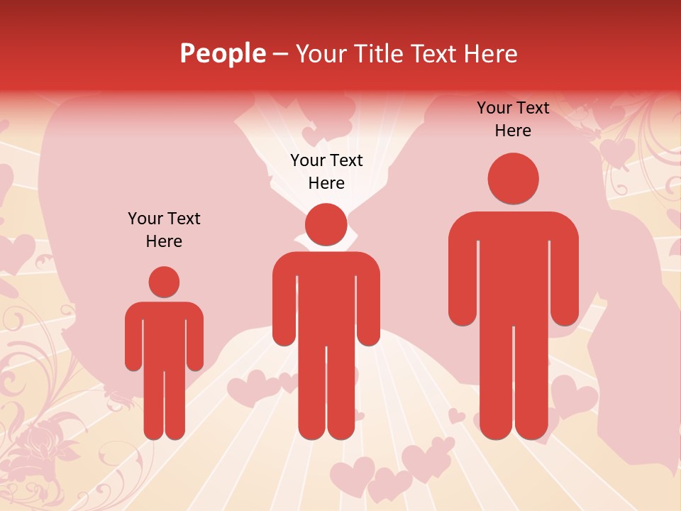 A Couple Kissing With Hearts In The Background PowerPoint Template