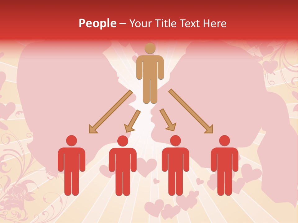 A Couple Kissing With Hearts In The Background PowerPoint Template