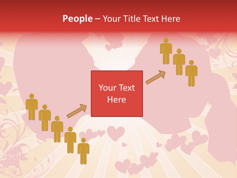 A Couple Kissing With Hearts In The Background PowerPoint Template