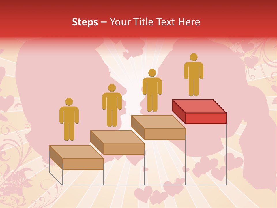 A Couple Kissing With Hearts In The Background PowerPoint Template