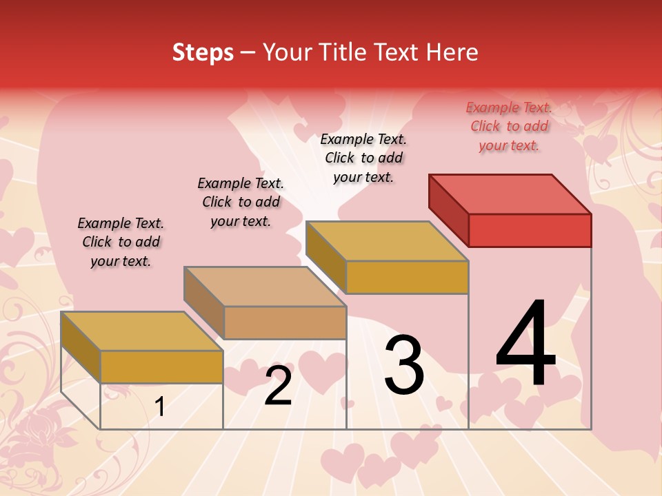 A Couple Kissing With Hearts In The Background PowerPoint Template