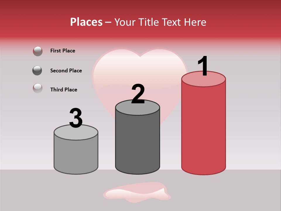 A Red Heart With A Drop Of Blood On It PowerPoint Template