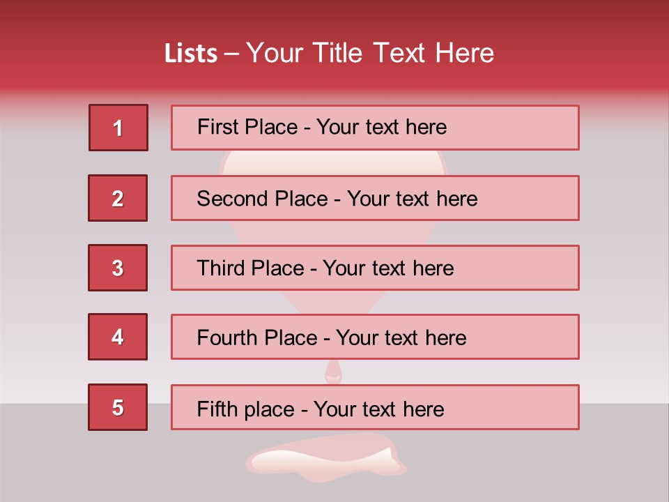 A Red Heart With A Drop Of Blood On It PowerPoint Template