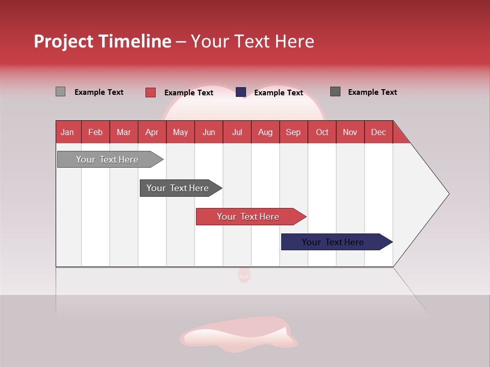A Red Heart With A Drop Of Blood On It PowerPoint Template