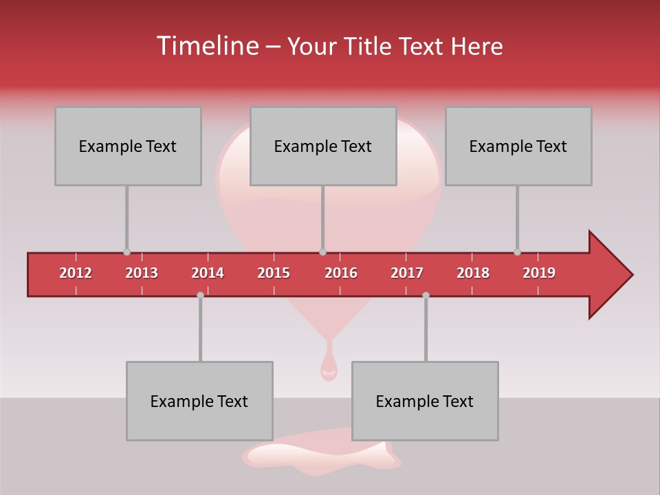 A Red Heart With A Drop Of Blood On It PowerPoint Template