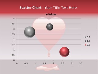 A Red Heart With A Drop Of Blood On It PowerPoint Template