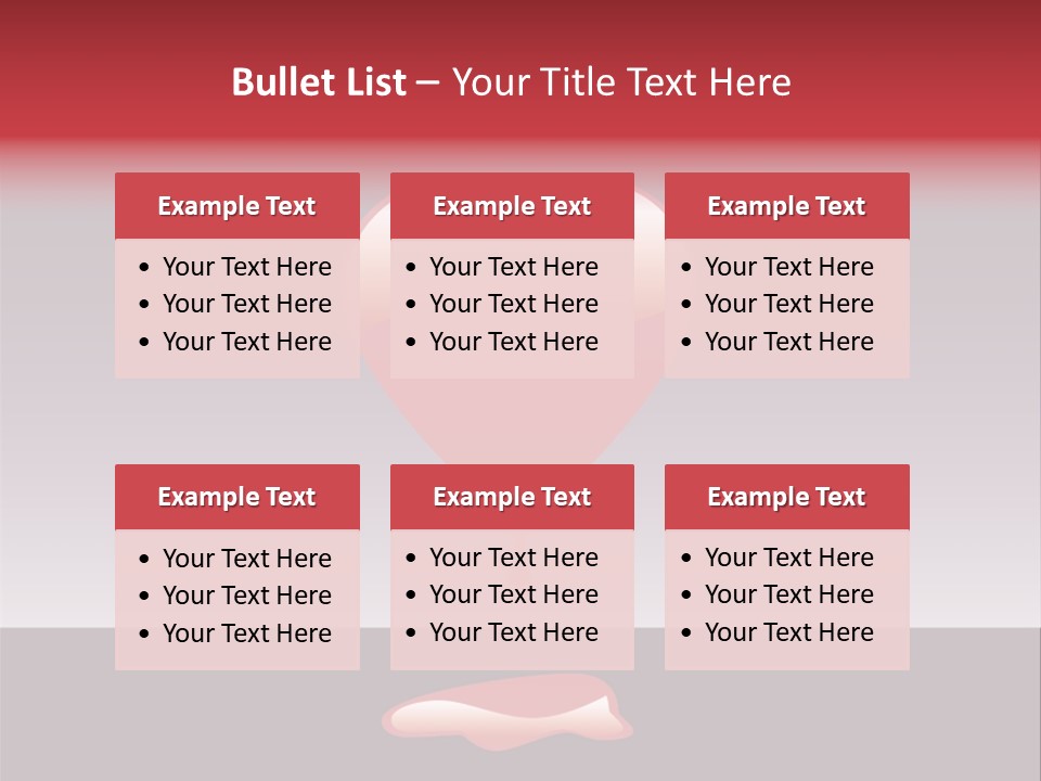 A Red Heart With A Drop Of Blood On It PowerPoint Template