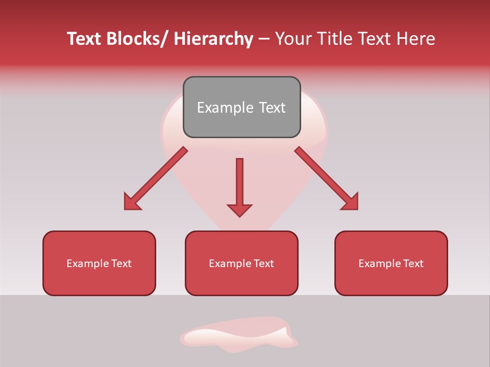 A Red Heart With A Drop Of Blood On It PowerPoint Template