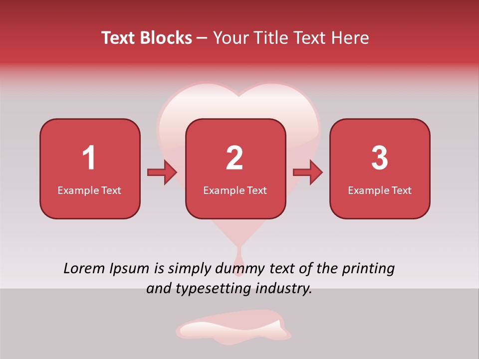 A Red Heart With A Drop Of Blood On It PowerPoint Template